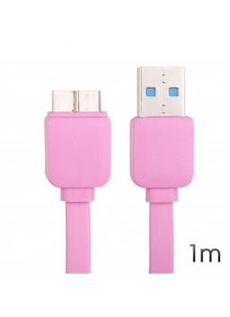 CABLE USB 3.0 PLANO ROSA 1M...